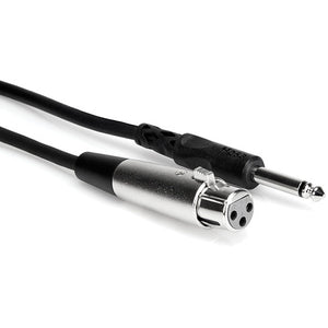 Hosa Mono 1/4" Male to 3-Pin XLR Female Audio Cable - 3'