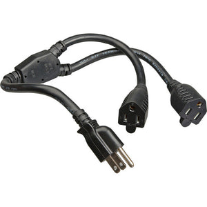 Hosa YAC-406 Grounded Male Edison to Two Grounded Female Edison Y-Cable- 1.5' (0.5 m)