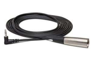 Hosa Microphone Cable Right-Angle 3.5mm TRS to XLR3M (1')