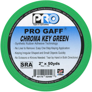 ProTapes Pro Gaff Adhesive Tape (2" x 50 yd, Chroma Key Green)