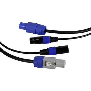 Blizzard Cool Cable powerCON & DMX 5-Pin Combo Cable (10')