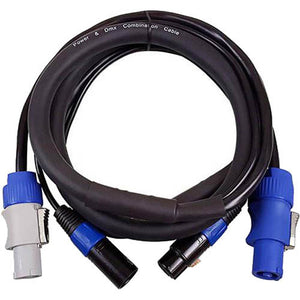 Blizzard Cool Cable powerCON & DMX 5-Pin Combo Cable (10')