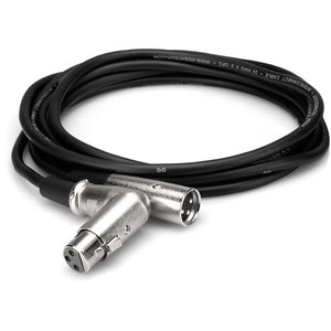 Hosa 3-Pin XLR Male to XLR Angled Female Balanced Interconnect Cable - 5'