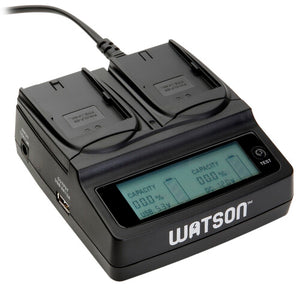 Watson Duo LCD Charger with 2 LP-E6 Battery Plates for Canon LP-E6 - Sale