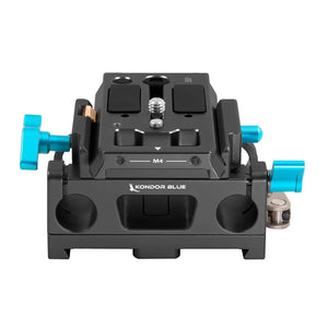 Kondor Blue 15mm ARRI-Standard Baseplate for BMPCC 4K/6K Cage (Raven Black)
