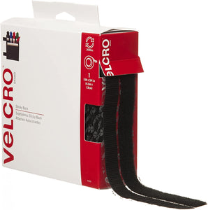 VELCRO Sticky Back 15' x 3/4" Tape, Black