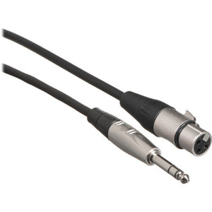 Hosa Balanced 3-Pin XLR Female to 1/4" TRS Male Audio Cable (10')
