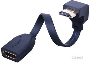 Vanco Super Flex Flat HDMI High Speed Male to Female Cable Right Angle