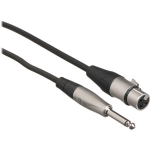 Hosa Technology HXP-010 Unbalanced 1/4" TS Male to 3-Pin XLR Female Audio Cable (10')